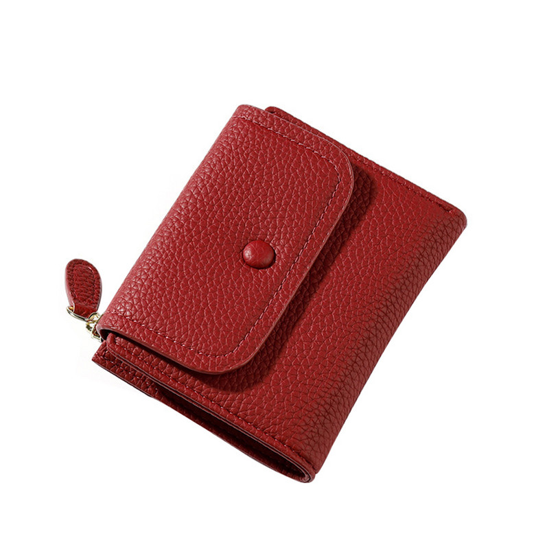 Ženski dvostruki novčanik, kožna kratka torbica, ženska torbica, držač kartice, torbica, jednobojni novčanici, torbe, jednobojni novčanici