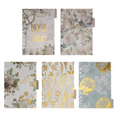 A5/A6 Atgal į laiką gėlių serijos skirstytuvo puslapis Šešių skylučių bloknotas Nešiojamojo kompiuterio skirstytuvas Popierius Biuro mokyklinių reikmenų skirstytuvo puslapis