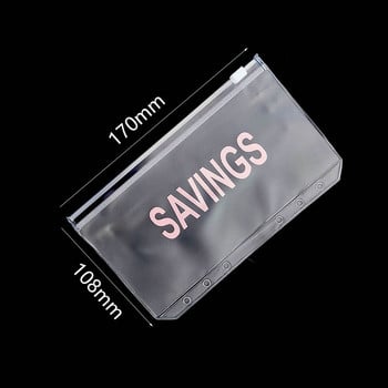 A6 Касови пликове Спестовни джобове за папки за класьори Папки с цип за финансово управление Прозрачни чанти за архивиране на документи