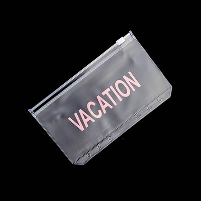 A6 piniginių vokų santaupų segtuvų kišenės segtuvų užtrauktukų aplankai finansų valdymui skaidrūs dokumentų rinkimo maišeliai