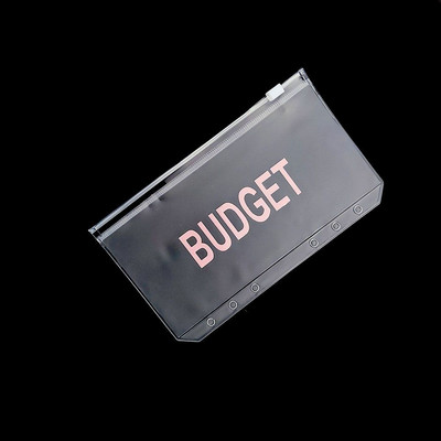 A6 piniginių vokų santaupų segtuvų kišenės segtuvų užtrauktukų aplankai finansų valdymui skaidrūs dokumentų rinkimo maišeliai