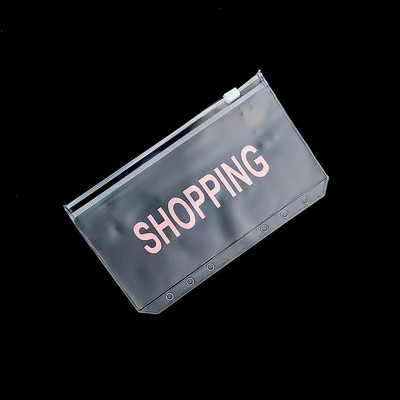 A6 piniginių vokų santaupų segtuvų kišenės segtuvų užtrauktukų aplankai finansų valdymui skaidrūs dokumentų rinkimo maišeliai