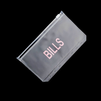 A6 piniginių vokų santaupų segtuvų kišenės segtuvų užtrauktukų aplankai finansų valdymui skaidrūs dokumentų rinkimo maišeliai