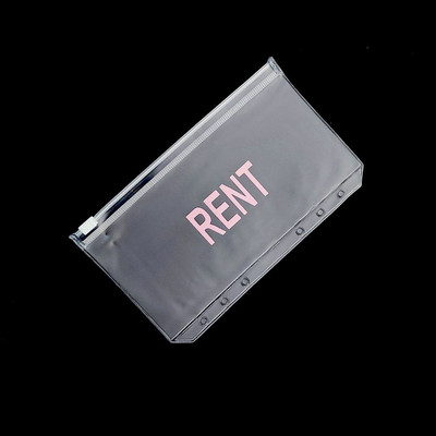 A6 piniginių vokų santaupų segtuvų kišenės segtuvų užtrauktukų aplankai finansų valdymui skaidrūs dokumentų rinkimo maišeliai