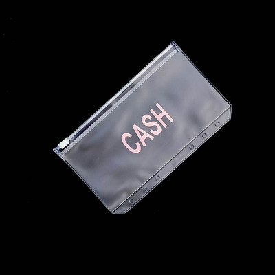 A6 piniginių vokų santaupų segtuvų kišenės segtuvų užtrauktukų aplankai finansų valdymui skaidrūs dokumentų rinkimo maišeliai