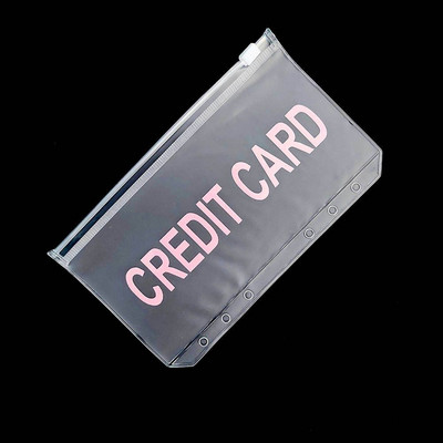 A6 piniginių vokų santaupų segtuvų kišenės segtuvų užtrauktukų aplankai finansų valdymui skaidrūs dokumentų rinkimo maišeliai