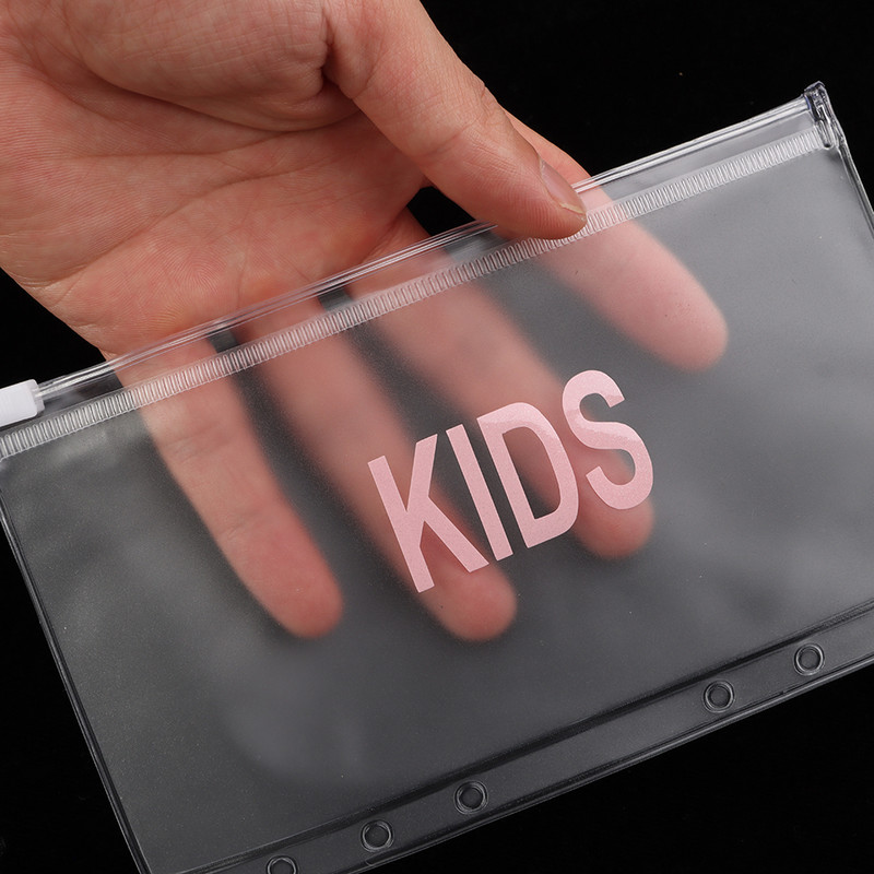 A6 piniginių vokų santaupų segtuvų kišenės segtuvų užtrauktukų aplankai finansų valdymui skaidrūs dokumentų rinkimo maišeliai