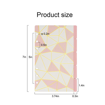 A5/A6 Pink Girl Series Divider Page Notepad Divider Marker Supplies Supplies Office and School Supplies 5 Styles Divider Page