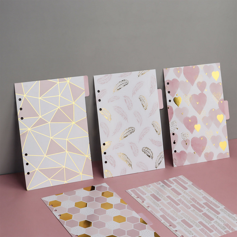 A5/A6 Pink Girl Series Divider Page Notepad Divider Marker Supplies Supplies Office and School Supplies 5 Styles Divider Page