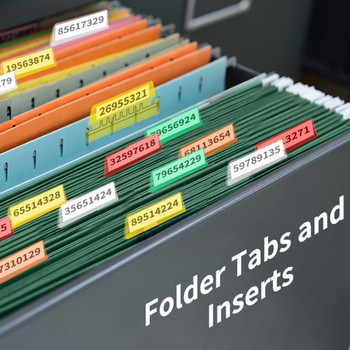 10бр. Етикети за висящи папки и вложки за организиране Разграничаване Бързо висящи етикети за папки с файлове Раздели за архивиране 2-инчови многоцветни