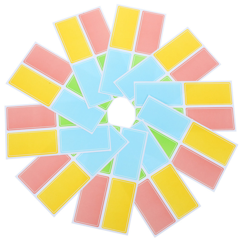 120 vnt Spalvotos lipnios etiketės Spalvingos etikečių lipdukai Klasifikacija Etikečių lipdukai Skirtukai Lipdukai