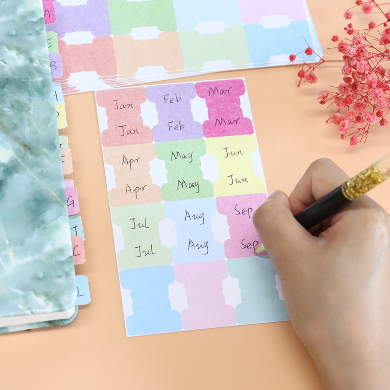 Lipnūs užrašai Rodyklė Etiketė Klasifikacijos etiketė sustorėjusi gali rašyti Atspari plyšimui spalvota užrašų knygelės žymės