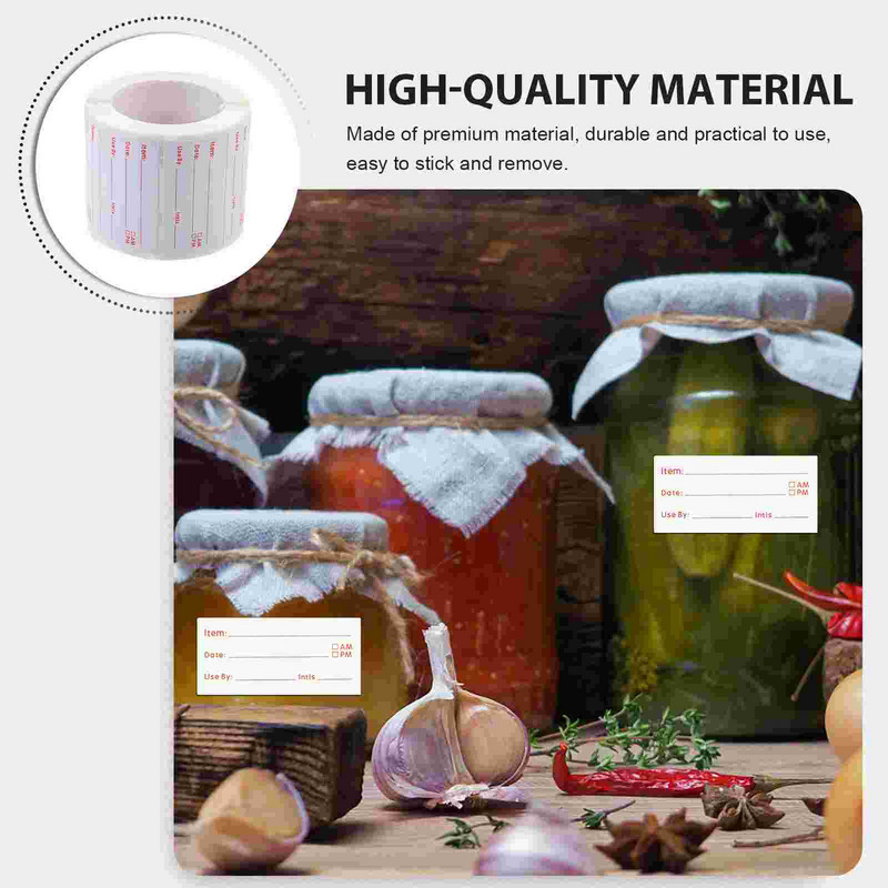 Lipdukai Maisto etiketės Praktiški šaldytuvo konteineriai Nuimami lipdukai Spausdinami Rašomi lipnūs