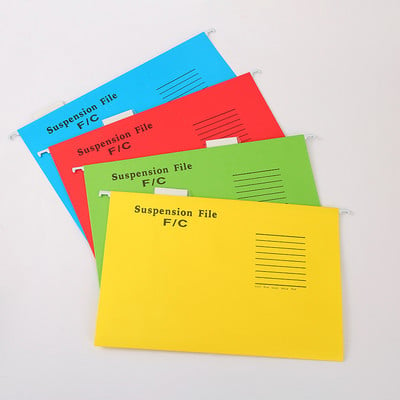 Φάκελος κρεμαστό χαρτί Fc Χρώμα κρεμασμένο κλιπ Ευρετήριο κάρτας Ετικέτα Ταξινόμηση χαρτιού Ταξινόμηση κρεμαστού κλιπ γραφείου Κρεμαστό κλιπ γραφείου