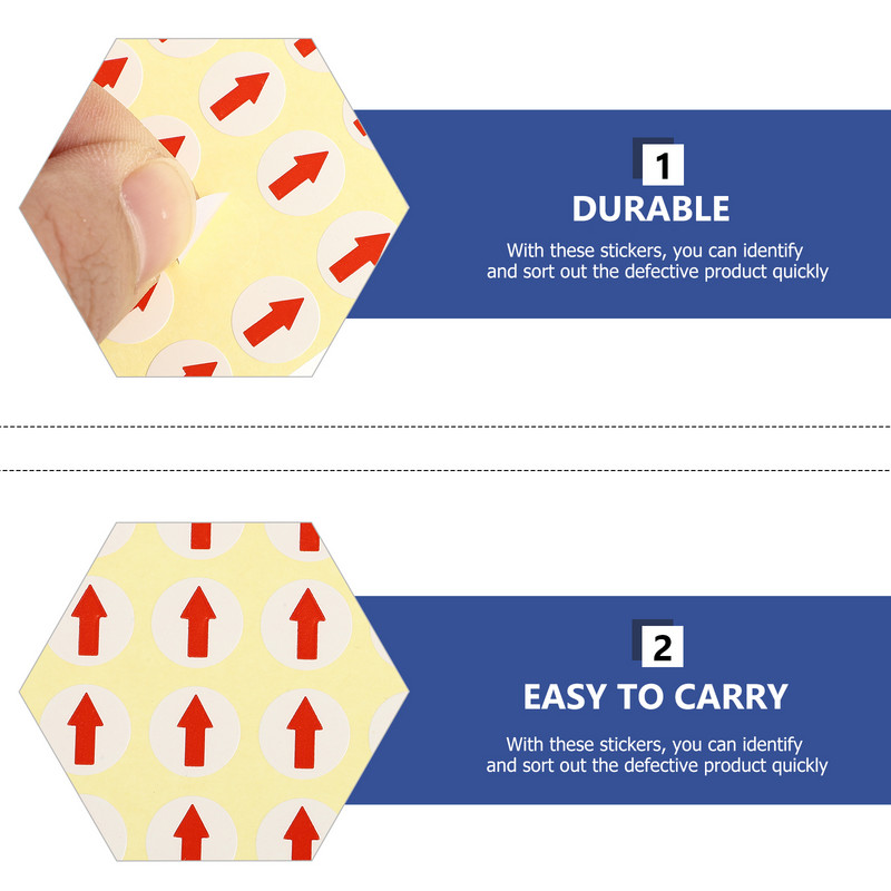 6400 de bucăți autocolant indicator Etichete adezive roșii Autocolante pentru expediere Autocolante roșii Etichete adezive Ambalare autocolante pentru transport
