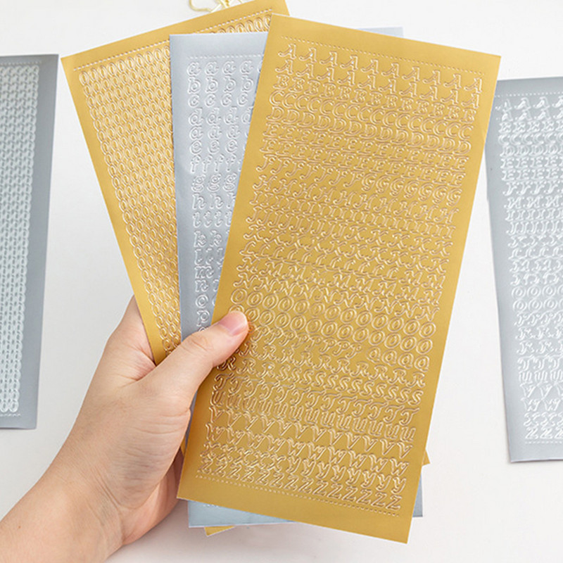 Autocolante cu scrisori Manual de decalcomanii pentru cont manual DIY Decoratiuni Decorative Album Album de însemnări Litere PVC