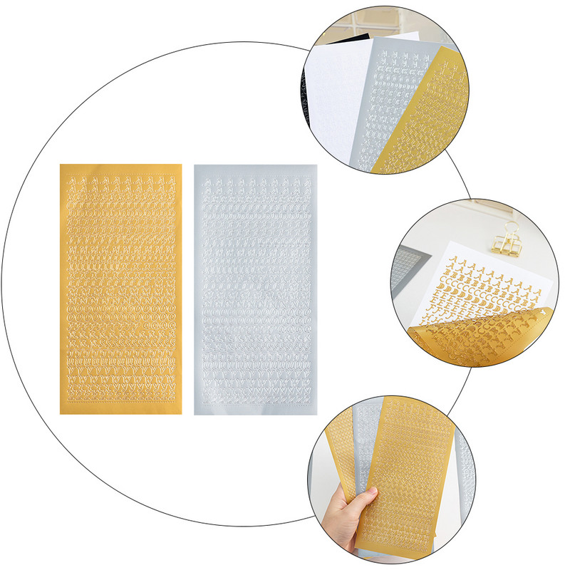 Autocolante cu scrisori Manual de decalcomanii pentru cont manual DIY Decoratiuni Decorative Album Album de însemnări Litere PVC