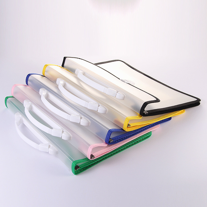 A4 velikog kapaciteta, velika težina, prijenosna prazna rubna plastična vrećica za datoteke, PP testna papirna torba za pohranu datoteka, velika mapa za datoteke