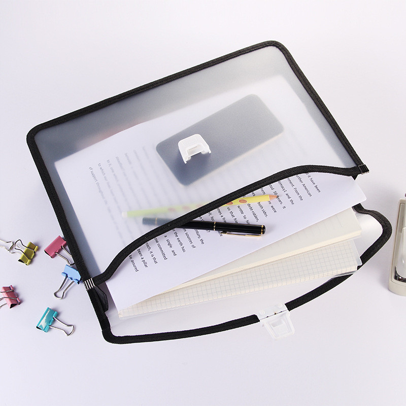 A4 velikog kapaciteta, velika težina, prijenosna prazna rubna plastična vrećica za datoteke, PP testna papirna torba za pohranu datoteka, velika mapa za datoteke