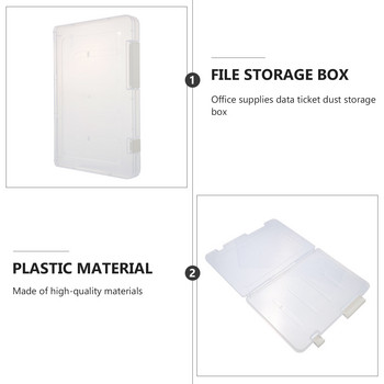 Clear Plastic Envelopes Plastic Storage Boxes Organizer εγγράφων A4 File Box Clear Document