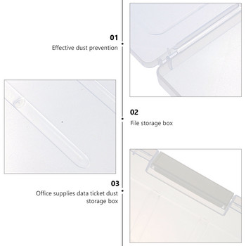 Прозрачни пластмасови пликове Пластмасови кутии за съхранение Органайзер за документи A4 Кутия за файлове Прозрачен документ