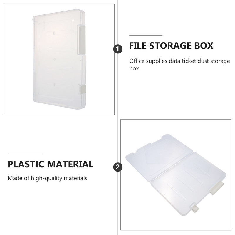 Skaidrūs plastikiniai vokai Plastikinės laikymo dėžutės Dokumentų tvarkytuvas A4 failų dėžutė Skaidrus dokumentas