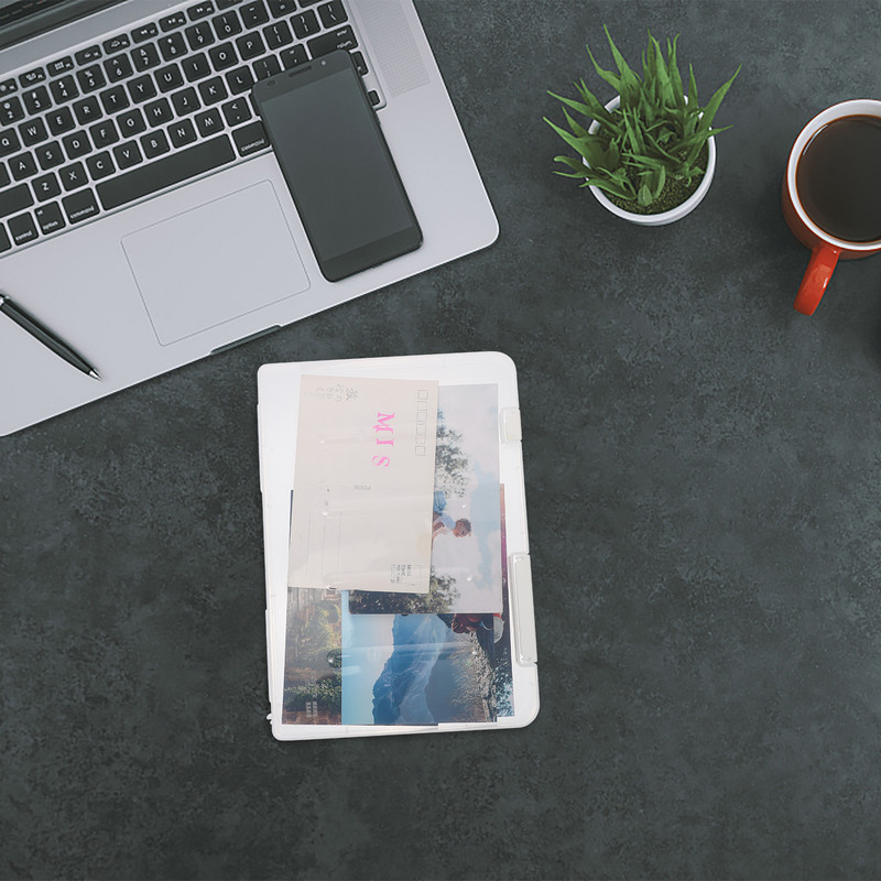 Skaidrūs plastikiniai vokai Plastikinės laikymo dėžutės Dokumentų tvarkytuvas A4 failų dėžutė Skaidrus dokumentas