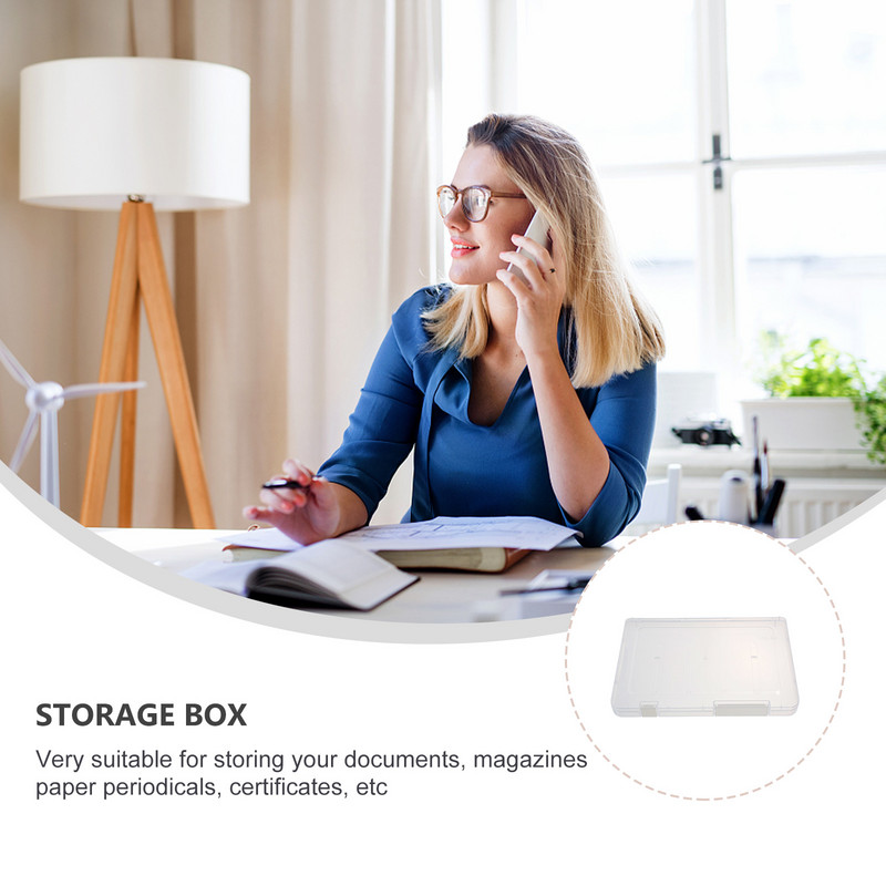 Sandėliavimo dėžė Failų konteineris Skaidrus plastikinis Tvarkyklės Dėtuvės Konteineriai Dokumentas