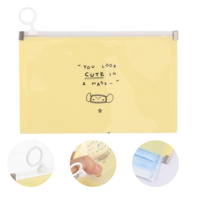 Mapa za privremenu pohranu od 5 komada, vrećica za masku za višekratnu upotrebu, plastična prozirna posuda otporna na prašinu, prijenosni držač za nošenje