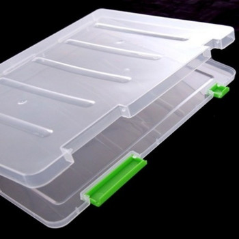 Α4 Πλαστική φορητή θήκη Φάκελος αρχείου εγγράφων Διαφανές χαρτί Organizer Box Storage Box Organizer