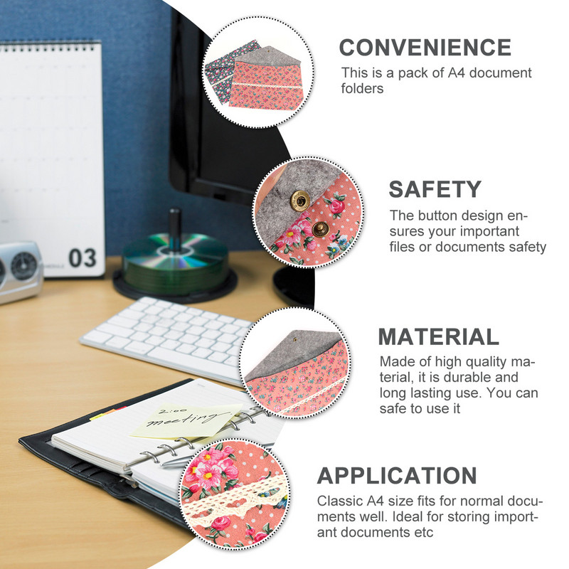 Plišani organizator za pohranu dokumenata veličine A4 veličine A4 za pohranu dokumenata za poslovni dom (nasumični stil)