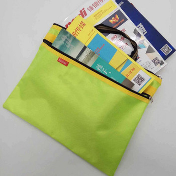 Чанта за бизнес документи A4 Мъжка папка с файлове, картотека, чанти за срещи, джоб със страничен цип, офис чанти за преносим компютър от плат Oxford