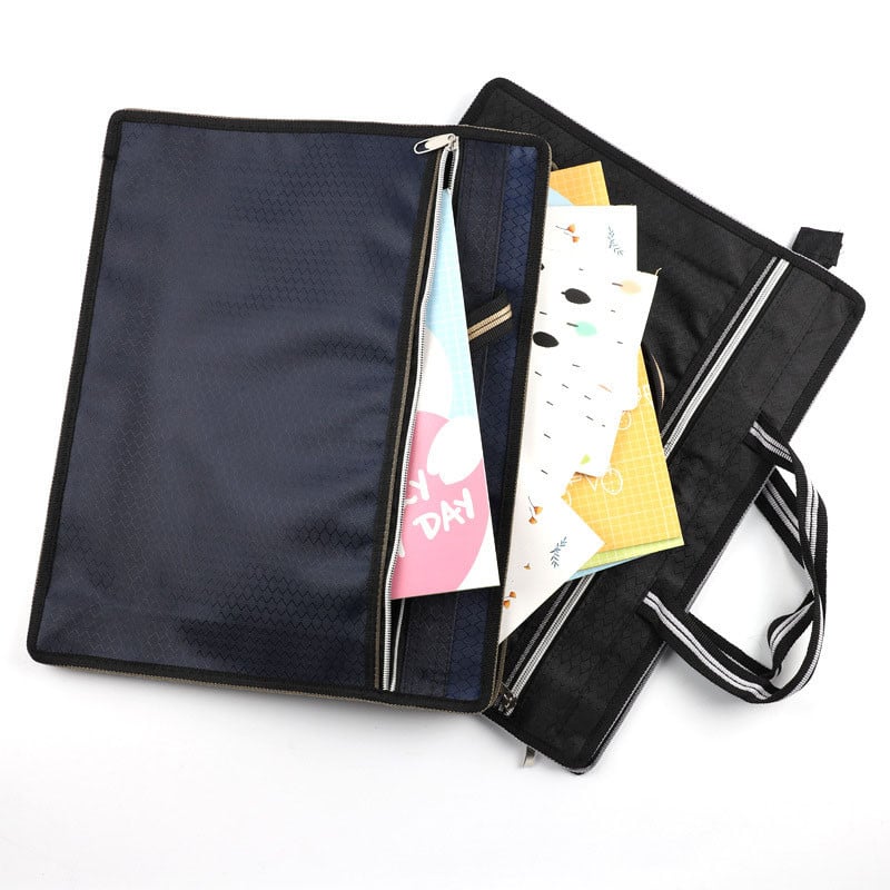 Irattáska cipzáras tasak kézitáska aktatáska diák hordtáska iskolai irodaszerek számára EM88