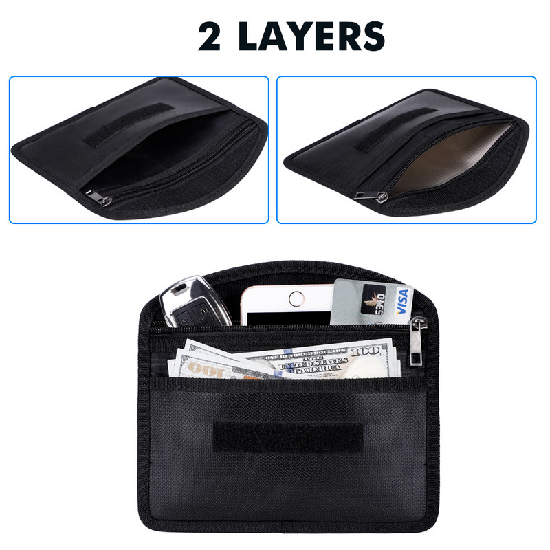 Ugniai atsparus vandeniui atsparus pinigų seifas grynųjų pinigų dėžutė slapto dokumentų maišelio maišelio dėklas Brangių sąskaitų saugaus laikymo krepšys Signalų trukdžių maišelis