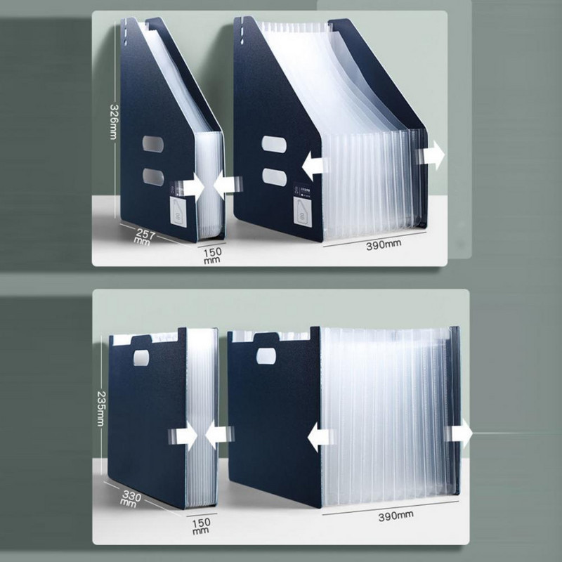 Mapa s datotekama Više stranica 13 džepova velikog kapaciteta Vodoravna/Okomita proširiva vrećica Papirnati dokument Harmonika Organizator datoteka