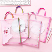 Kawaii Pink Pig A4 Torba za mapu s datotekama Ispitni papiri za studente Organizator dokumenata Skladištenje Ručna torba Skladištenje pisaćih materijala
