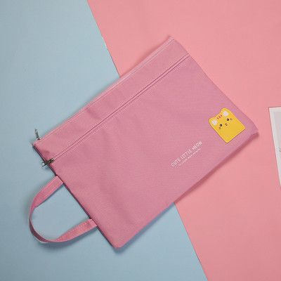 Cat A4 držač datoteka Prijenosna Oxford tkanina Torba za datoteke s dvostrukim patentnim zatvaračem Pribor za učenike Školski pribor Kawai torba za pohranu za djevojčice