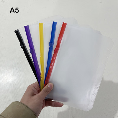 5 vnt A5/A6 6 skylučių segtuvų kišenės PVC užtrauktuku aplankai Pinigai biudžetiniai vokai segtuvų maišeliai, skirti nešiojamojo kompiuterio planuotojui kelionės segtuvams