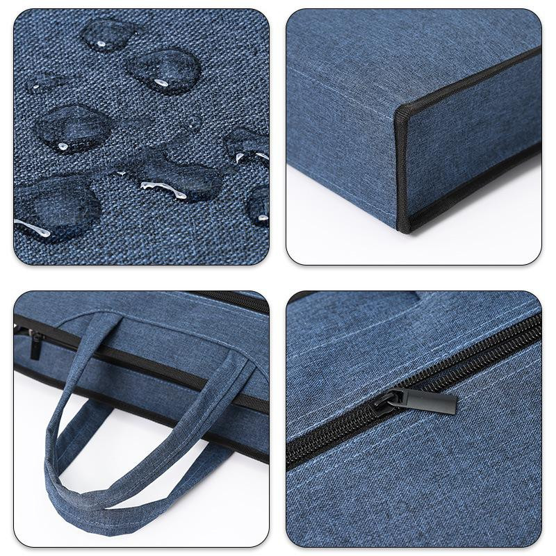 Didelės talpos biuro nešiojamasis failų laikiklis konferencijos informacinis krepšys su užtrauktuku krepšys portfelis biuro saugojimo reikmenys