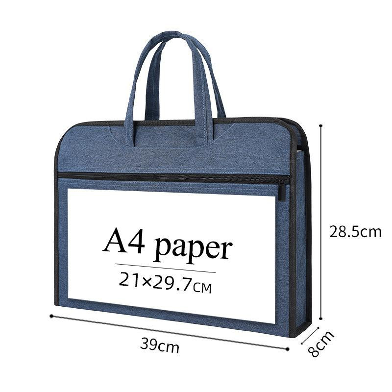 Didelės talpos biuro nešiojamasis failų laikiklis konferencijos informacinis krepšys su užtrauktuku krepšys portfelis biuro saugojimo reikmenys