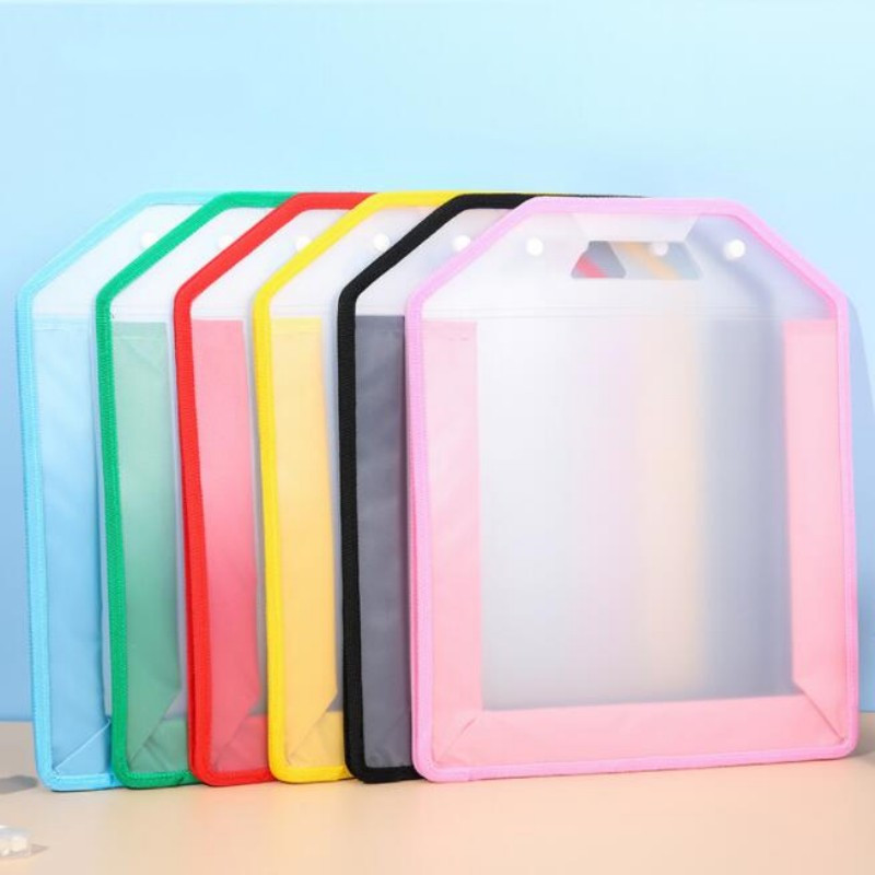 Umotane platnene mape Prijenosna pohrana Novi veliki kapacitet prozirna matirana preša Torba za datoteke s kopčom Mape s datotekama za učenje učenika