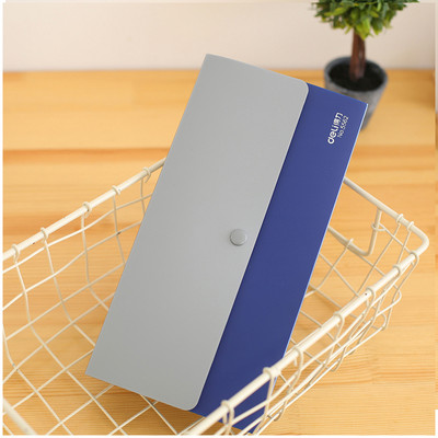 Deli Snap mapa torba za pohranu 13 rešetkasta mini torba za organe višeslojna kutija za račune 5562 lagani stil