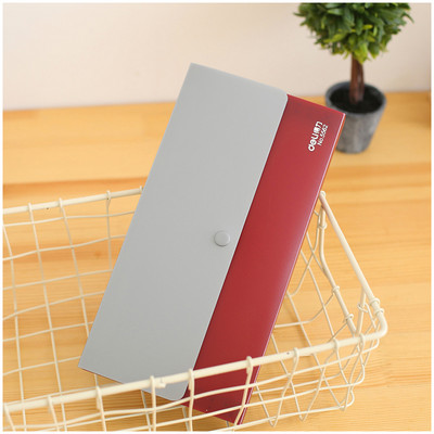 Deli Snap mapa torba za pohranu 13 rešetkasta mini torba za organe višeslojna kutija za račune 5562 lagani stil