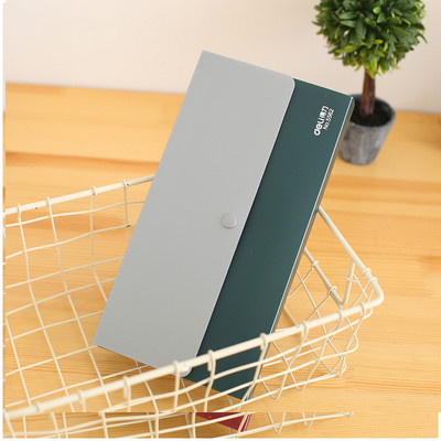 Deli Snap mapa torba za pohranu 13 rešetkasta mini torba za organe višeslojna kutija za račune 5562 lagani stil