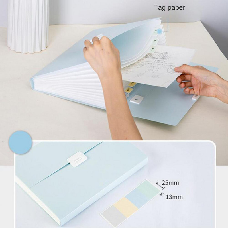 13 rácsos hordozható fájlmappa Sokoldalú, nagy kapacitású műanyag bővítő irodaszerző irodai kellékek