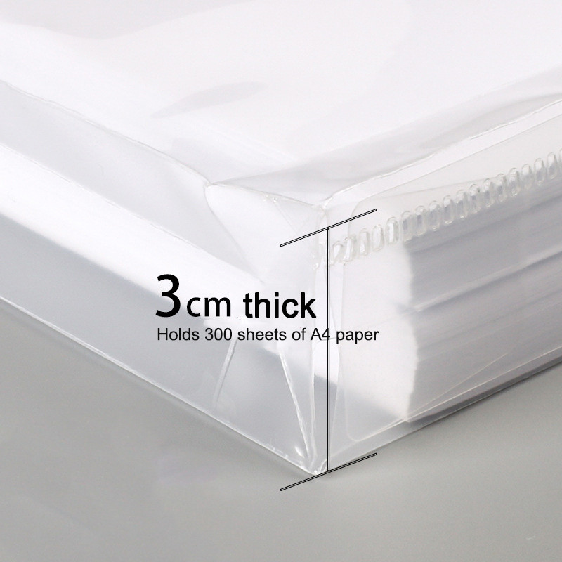 4 tk A4 failikoristaja kirjatarvete hoiukaust veekindel standardne läbipaistev PVC lahtiste lehtedega kotikeste viilimisköitja dokument