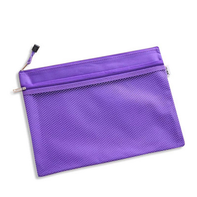 Új érkezés 1 db vízálló 2 rétegű vászoncipzáras A4-es irattartó mappatáska dokumentumpapír rendszerező tárolás védőtáska levélpapír