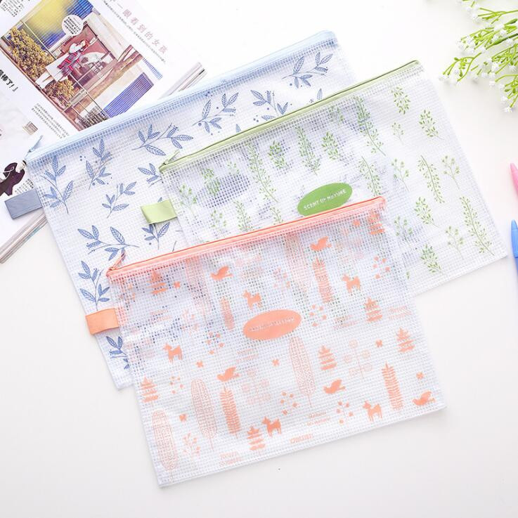 1PC Vodootporna sklopiva rešetka Kawaii A4 mapa datoteka stol papir papir organizator torba za pohranu ured školski pribor