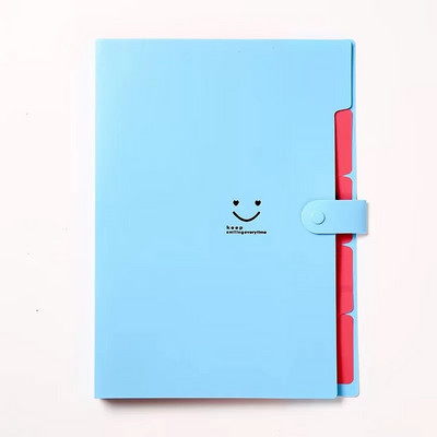 Μέγεθος A4 Πλαστικό Πολύχρωμο Επεκτάσιμο Φορητό Φάκελο Αρχείων 5 Τσέπες Ακορντεόν Οργανωτής Εγγράφων για Σχολικό Γραφείο Σπίτι