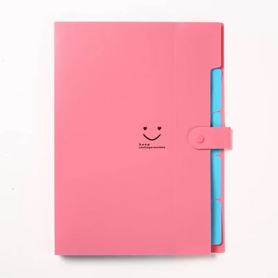 Μέγεθος A4 Πλαστικό Πολύχρωμο Επεκτάσιμο Φορητό Φάκελο Αρχείων 5 Τσέπες Ακορντεόν Οργανωτής Εγγράφων για Σχολικό Γραφείο Σπίτι